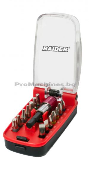 Накрайници и магнитен държач 15бр - Raider 