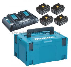 Батерии 2x4Ah и двойно зарядно DC18RD в MAKPAC 3 - Makita 198091-4 