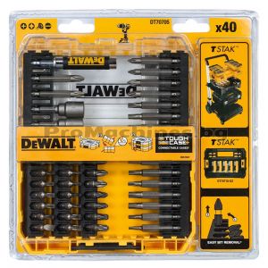 Битове PH-PZ-SB-TX-SW и магнитен държач 40бр - Dewalt DT70705