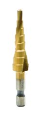  Свредло за ламарина стъп. HEX 1/4" &oslash;4-12mm 