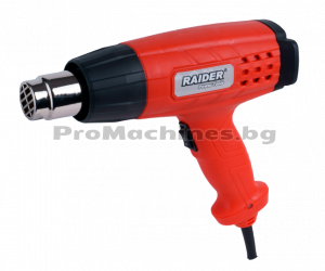Пистолет за горещ въздух 2000W, 2степ., аксес. – Raider, RD-HG14 