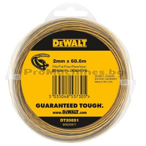 Корда усилена тип звезда за тримери 2мм, 68.6м - DeWALT DT20651